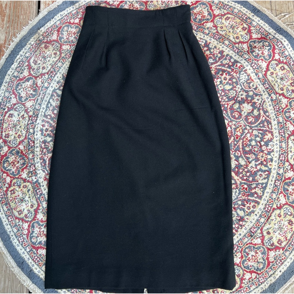 Christian Dior Black Pencil Midi Skirt